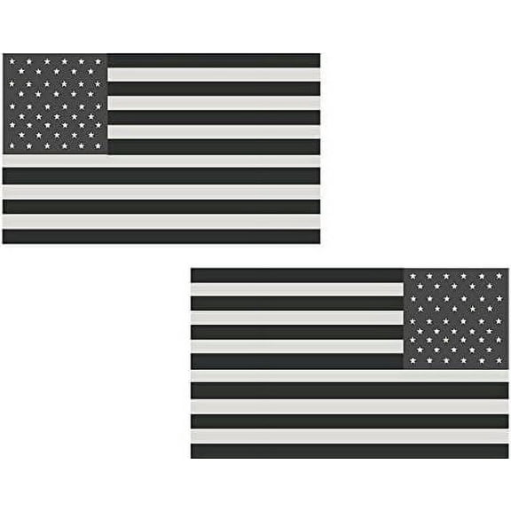 (x2) 3" American US United States Subdued Flag Decal Tactical Military 3M Reflective sticker RL