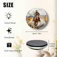 thumbnail image 2 of Glass Refrigerator Magnet 6Pcs Magnetic Fridge Sticker,Decor for Kitchen,Whiteboard,Cabinet,Cowboy Riding Horse In The Desert, 2 of 5