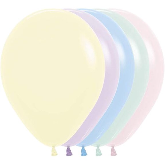 5 Inch Pastel Assorted Sempertex Latex Balloons (100)