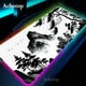 thumbnail image 5 of Alfombrilla de ratón para ordenador portátil RGB en blanco y negro, alfombrilla de ratón para juegos, alfombra grande con teclado de montaña Serenity, alfombrilla de escritorio LED de 100x50 con retro, 5 of 5