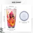 thumbnail image 4 of Lsque Digital Nomad Pink Landscape Pattern 20oz Car Cup with Lid and Straw, Insulated Coffee Cup with Straw Topper, Spill Proof Travel Coffee Mug, Stainless Steel Tumble-Straw Two-piece Set, 4 of 8