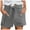 Gray, variant on Chbgutlmr Summer Shorts for Women Belt Elastic Waisted Casual Loose Fold over Beach Vacation Shorts Pockets