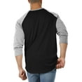 thumbnail image 4 of Hat and Beyond Men's Basic Baseball Raglan 3/4 Sleeve Athletic Crew Neck T-Shirts, 4 of 6