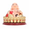 thumbnail image 1 of Adorno de Buda Maitreya con detección de luz solar, ventilador mecedor, estatua de Buda Maitreya de la suerte de plástico para consola central de coche, mostrador de caja de escritorio, 1 of 15