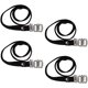 thumbnail image 1 of Correas para pedales de bicicleta, correas de amarre, clips para pedales de pie, banda con hebilla (negro, 4 piezas) LingWen 8390612770845, 1 of 1