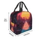 thumbnail image 3 of Disketp Neon Sunset Cyberpunk Cityscape Bolsa Térmica para Almuerzo para Hombre y Mujer, Ideal para Trabajo, Senderismo y Picnic, 3 of 8