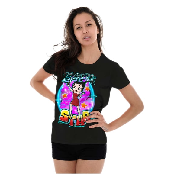 Betty Boop Air Brushed Supastar Women's T Shirt Ladies Tee Brisco Brands S