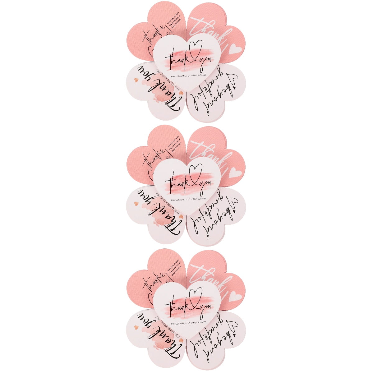 HOMEMAXS 450 pcs  Heart Shaped Gift Thank You Cards Small Business Packaging Thank You Cards
