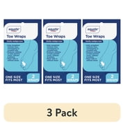 (3 pack) Equate Toe Wraps Beige Color, 2 Count, One Size Fits Most