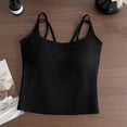 thumbnail image 5 of Noric Women Sleeveless Camisole Tops Built in Padded Bra Spaghetti Straps Criss Cross Back Hollow Out Casual Summer Tank Tops, 5 of 8