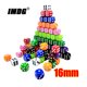 thumbnail image 2 of Dados de puntos acrílicos de 16mm, juego de mesa Multicolor de esquina redonda, accesorios de Mahjong, cubos de 1,6 CM, 10 unids/lote por paquete, 2 of 4