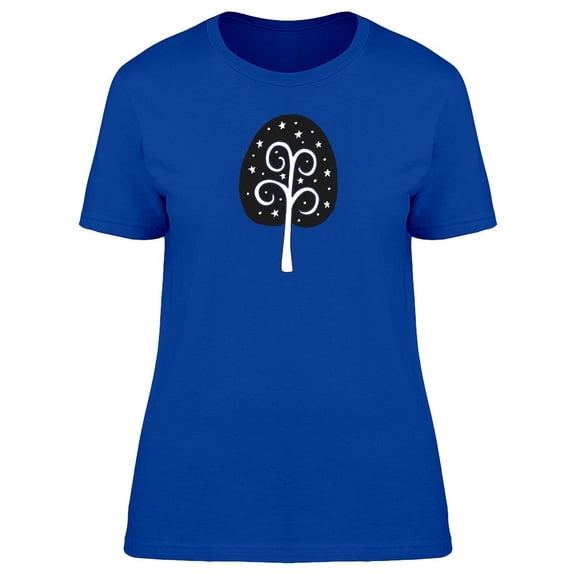 Cute Sqirl Retro Tree Doodle T-Shirt Women -Image by Shutterstock, Female Medium