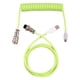 thumbnail image 2 of Cable USB tipo C shamjiam Cable espiral enrollado Carga rápida universal verde, 2 of 5