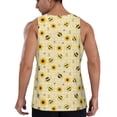 thumbnail image 3 of Easygdp Sunflowers Bee Men's Tank Top, Sleeveless Muscle T Shirts, Breathable, Quick-Dry, Loose for Gym, Running, Fitness - 4X-Large, 3 of 9