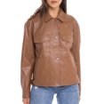 thumbnail image 1 of S.E.B. by Sebby Faux Leather Shacket, Oversize Shirt Jacket (Women’s), 1 of 6