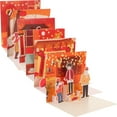 thumbnail image 5 of Hytrove 6Pcs New Years Eve Greeting Cards Red Paper 3D Design for Holiday Season, 5 of 8