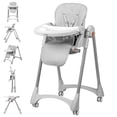 thumbnail image 2 of Bebbly Silla Alta para Bebé Ajustable con Charola y Respaldo Reclinable Altura Regulable en 6 Niveles Silla de Comer con Arnés de Seguridad y Ruedas Ideal para Alimentación y Juego 6 meses a 3 años, 2 of 10