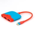 thumbnail image 2 of Likrtyny Adaptador USB-C a compatible PD USB3.0 4K HUB para conmutador (rojo azul), 2 of 8