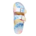thumbnail image 3 of MADDEN GIRL Womens Blue Tie Die 1/2" Platform Adjustable Teddy Round Toe Platform Buckle Sandals 9, 3 of 4
