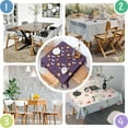 thumbnail image 4 of Purple Sun Moon Cloud Star Pattern Square Tablecloth,Waterproof Square Table Cover,Wipeable Spillproof Washable Table Cover for Home Kitchen Party Decor 60"x60"(152x152cm), 4 of 6