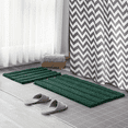 thumbnail image 3 of Subrtex Soft 2-piece Luxury Chenille Striped Bathroom Rug, Green, (16" x 24"+ 20" x 32"), S+M Combination, 3 of 7