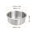 thumbnail image 2 of Uxcell 201 Stainless Steel Drop-in Cup, 1.54" x 4.06" Drink Can Holder Poker Table Cup Holder Insert, Silver, 2 of 6