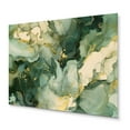 thumbnail image 2 of Designart "Luxury Abstract Fluid Art in Green I" Fractals Metal Art Print, 2 of 5