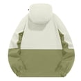 thumbnail image 5 of OHMZYZO Mens Waterproof Zipper Hooded Jacket Long Sleeve Lightweight Windbreaker Outdoor Workwear Cardigan with Chest Pocket, 5 of 8