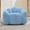 Blue Sofa, variant on 41.4" Bean Bag Chair for Adults,Comfy Lazy Sofa with Armrests and Back Support,Faux Fur Shell-Shaped Reading Chair,Big Accent Lounge Floor Couch for Living Room,Bedroom,Gray