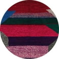 thumbnail image 1 of Ahgly Company Tapis d'Intérieur Rond Abstrait Prune Violet, 4 Pieds Rond, 1 of 6
