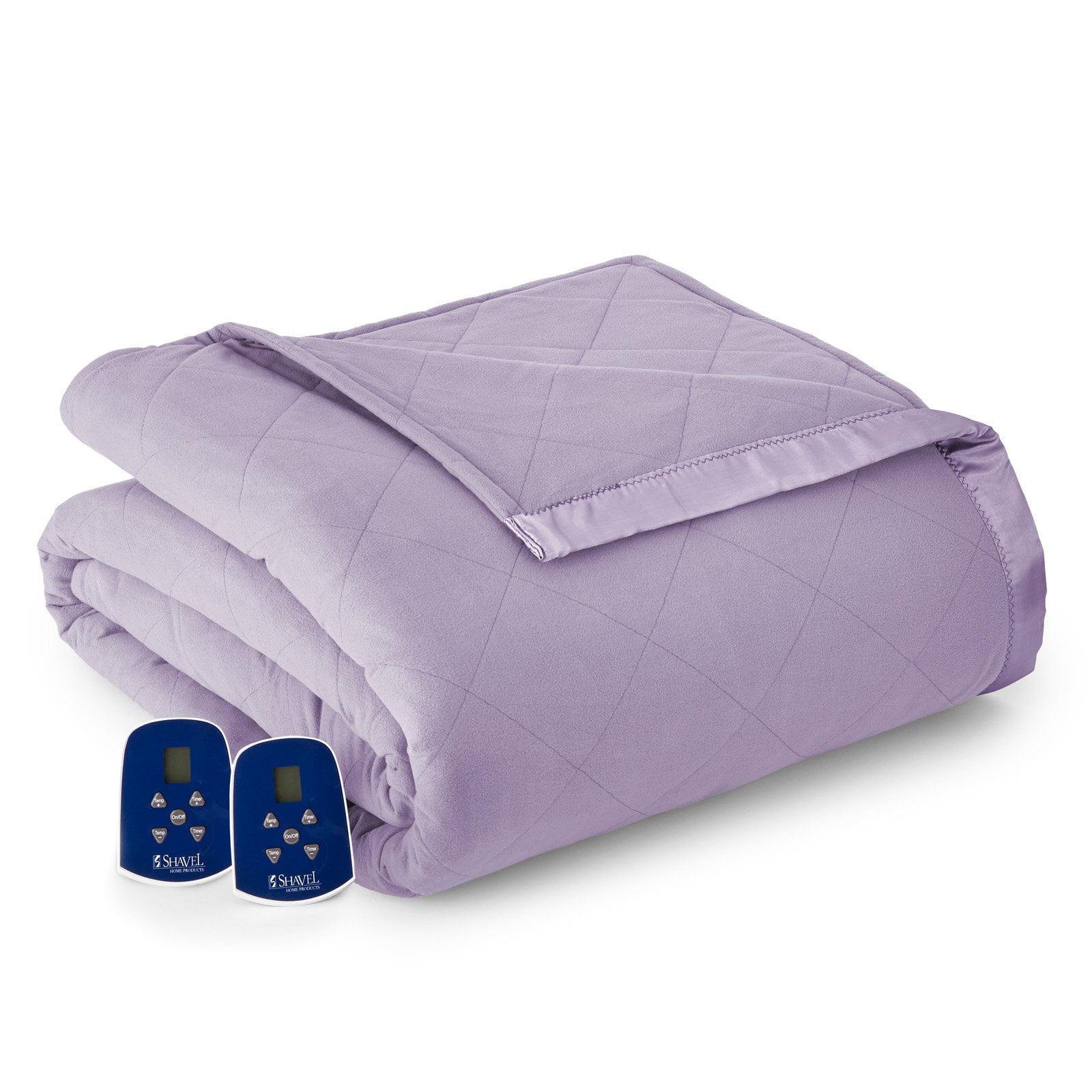 Micro Flannel ® Electric Heated Quilted Down Alternative Comforter/Blanket,  Queen, Greystone - Walmart.com