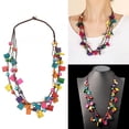 thumbnail image 2 of Trendy Bohemian Necklace with Coconuts Shell and Beads Colorful Designs for a Unique Fashion Statement Pieces, 2 of 8