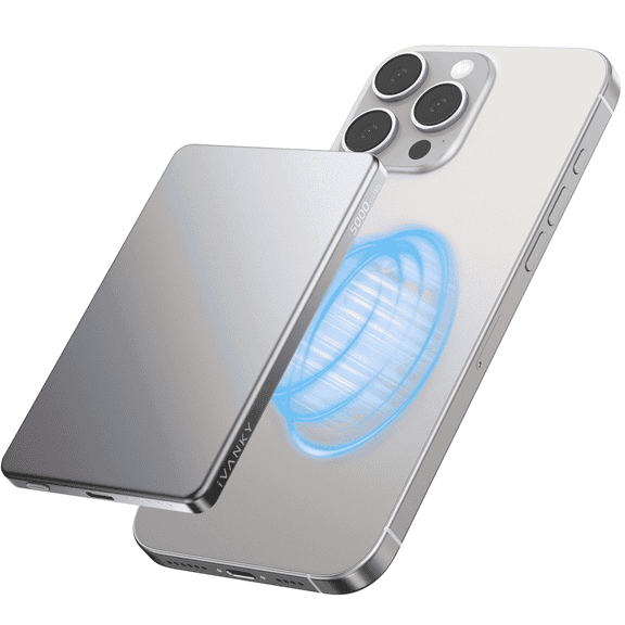 Ultra-Slim Magnetic Power Bank 5000mAh Fast Charging Wireless Charger