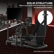 Supllueer Gaming Racing Simulator Cockpit With Black Seat & Monitor Mount Fit Logitech Thrustmaster T248 T300.Excluding electronic devices