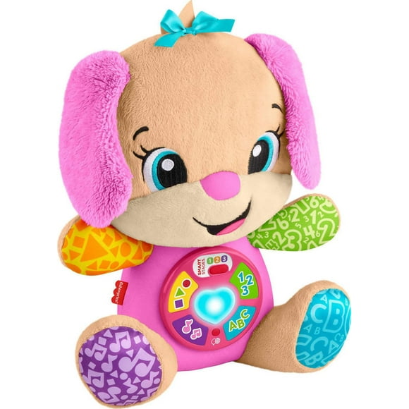 Fisher-Price Laugh & Learn Smart Stages Sis Pink Plush Musical Learning Toy for Baby & Toddler