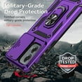 thumbnail image 5 of Motorola Moto G Stylus 5G 2024 Case,Dteck Shockproof Rubber Rugged Case Hybrid Hard Ring Holder Kickstand Slide Camera Lens Protector Cover for Moto G Stylus 5G 2024,Purple, 5 of 9