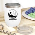 thumbnail image 2 of Montana Mountain Biker, White 12oz Wine Tumbler, 2 of 5