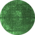 thumbnail image 1 of Ahgly Company Indoor Round Oriental Emerald Green Industrial Area Rugs, 7' Round, 1 of 4
