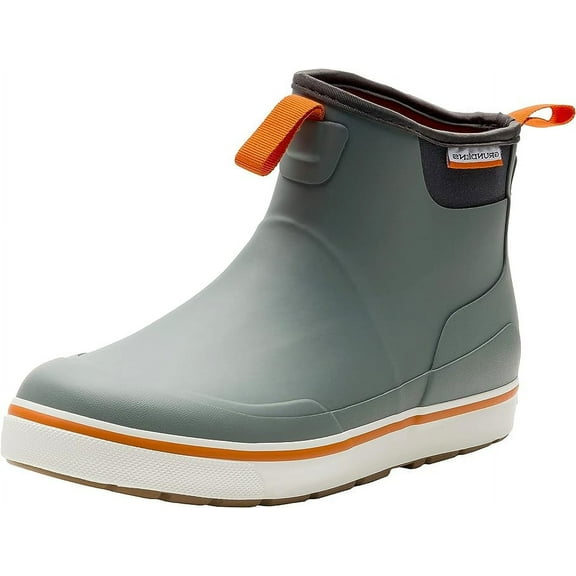 Grundens Men’s DECK-BOSS Ankle Boot, Monument Grey, Size US M 9