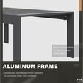thumbnail image 6 of CozyHom Outdoor Patio Aluminum Coffee Table, Modern Patio Rectangular Metal Coffee Table, Gray, 6 of 7