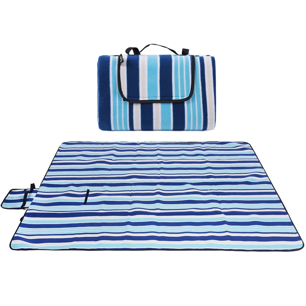 REDCAMP Extra Large Fleece Picnic Blanket Waterproof, 59"/79" Wide Soft