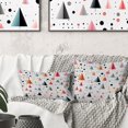 thumbnail image 2 of Designart "Light Pink Pattern Of Tiny Triangles" Geometric Throw Pillow - Modern Pillow For Couch - Insert And Pillows Covers For Bedroom Decor, 2 of 5