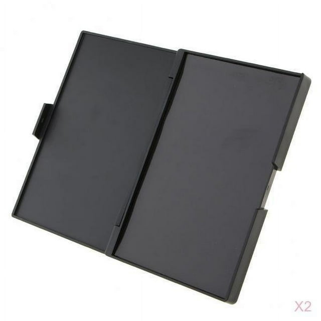 HILABEE 2 Pack DIY Eyeshadow Blush Highlighter Pressed Powder Palette Case Box Black