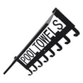 thumbnail image 4 of Pool Towel Racks with Shelf Outdoor Decor Wall Mount Hooks Holder 8 Storage Hanger, 4 of 10