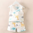 thumbnail image 2 of Zpanxa Ensembles d'Été pour Filles, Enfants, Imprimés, Confortables, Débardeurs Courts à Col Rond, Ensembles pour Enfants 2-3 Ans, 2 of 3