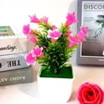 thumbnail image 1 of Artificial Plant Lily Flower Pinecone Potted Plants Home Shop Decoration, 1 of 9