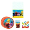 Elmo Birthday Party Supplies Pack Bundle Kit Including Plates, Cups, Napkins and Tablecover - 8 Guests, Complete Party Tableware in one convenient Package with great.., By Sesame Street