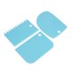 thumbnail image 1 of Sywqhk 3 unids/set borde de dientes irregulares DIY raspador de crema espátula de pastel suave (azul) Sywqhk Para estrenar, 1 of 6