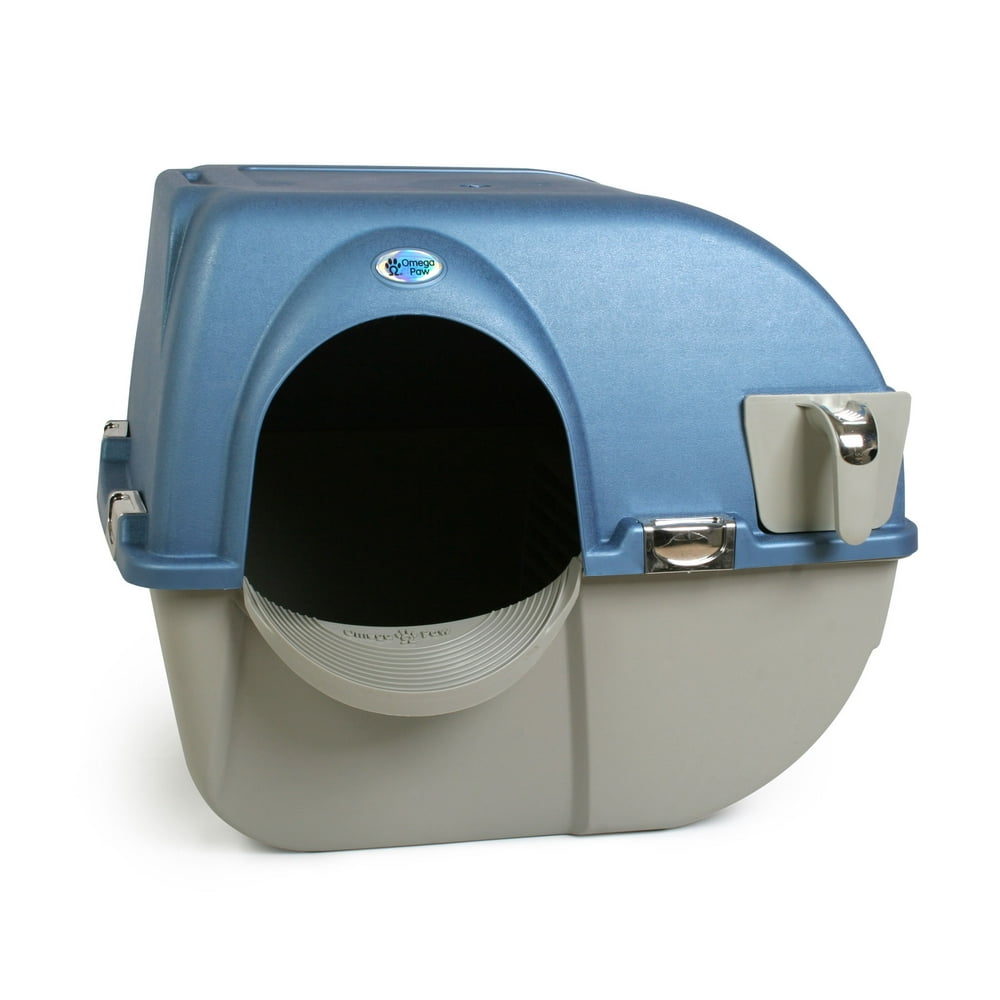Omega Paw Premium Roll 'n Clean Self Cleaning Cat Litter Box, Large
