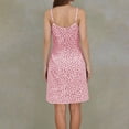 thumbnail image 7 of WRKEKC Floral Dress for Women Polka Dot V Neck Spaghetti Strap Side Tie Wrap Mini Versatile Casual Wear Soft, 7 of 7